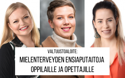 Valtuustoaloite: Mielenterveyden ensiaputaitojen koulutusta oppilaille ja opettajille